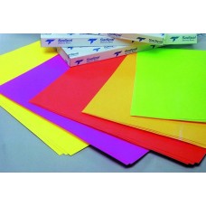 CARTULINA FLUORESCENTE BOLSA 10 UND DE  AMARILLA